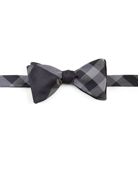 burberry tie black and grey|Burberry bow tie and suspenders.